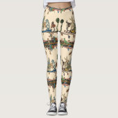Leggings WEIRD MÉDIÉVAL DE LA MUSIQUE, Lapin, Chien (Devant)
