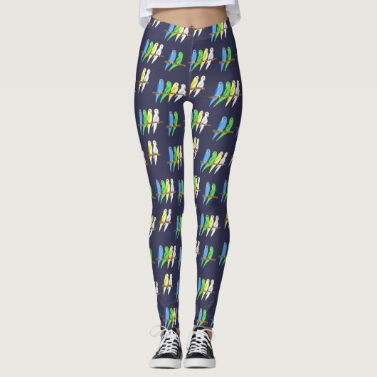 Leggings Wellensittich Muster (Devant)