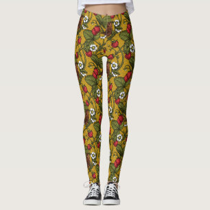 Leggings Wens et fraises sur mustrard