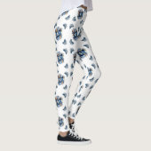 Leggings Western Cowboy Bear - Blue Bear with Floral Bandan (Droite)