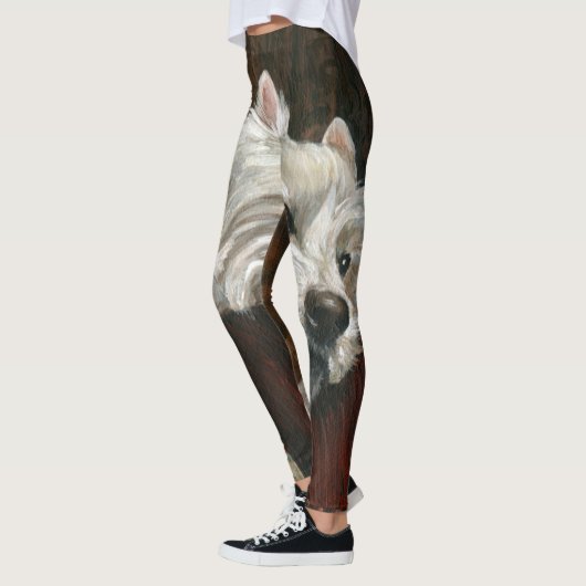 Leggings Westie sur canapé (Gauche)