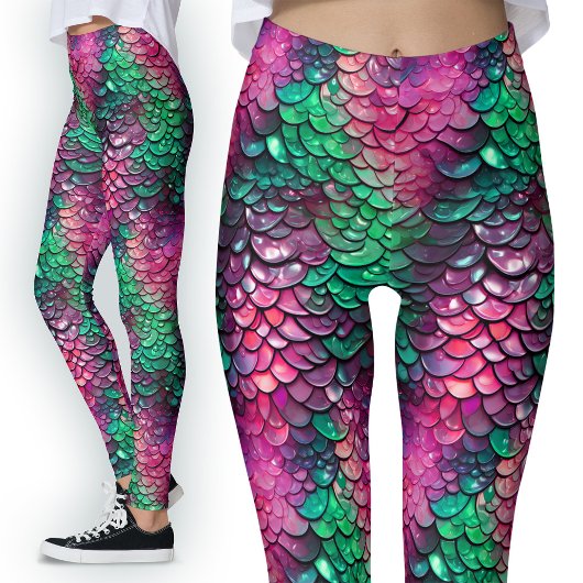 Leggings Wet Dragon Scales Sirène Imaginaire fantaisie cost