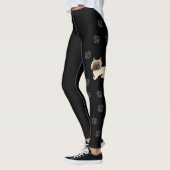 Leggings Wheaten Cairn Terrier Cute Cartoon Chien & Pâtes (Gauche)