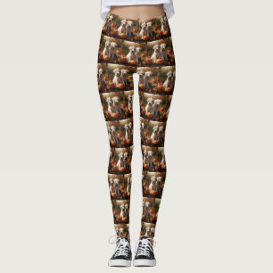 Leggings Wheaten Terrier chiot Automne Citrouille délice
