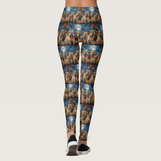 Leggings Wheaten Terrier Halloween Éffrayant (Dos)