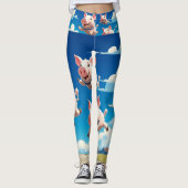 Leggings When Pigs Fly Funny Winged Pigs (Devant)