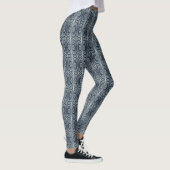 Leggings Whimsical Earth Toned Bleu Motif Abstrait (Droite)