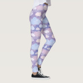 Leggings Whimsical Pastel Clouds et étoiles Motif (Droite)