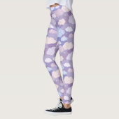 Leggings Whimsical Pastel Clouds et étoiles Motif (Gauche)