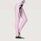 Leggings Whimsical Skinny Chat noir rose (Droite)