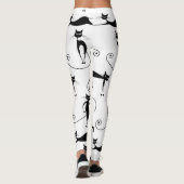 Leggings Whimsical Skinny Motif de chat noir (Dos)