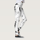 Leggings Whimsical Skinny Motif de chat noir (Droite)