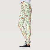 Leggings Whimsical Trailing Folk Art Floral (Gauche)