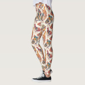 Leggings Whimsical Watercolor Turkey – Autumn Thanksgiving (Gauche)