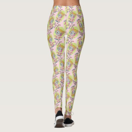 Leggings Whimsky Quirky Elf Ajouter un nom Cute Retro Chris (Dos)