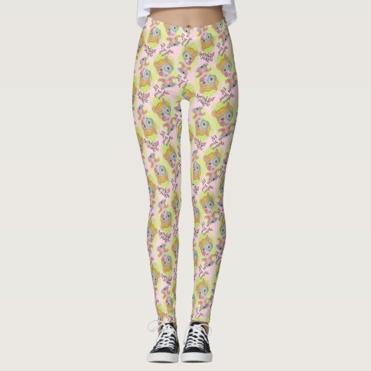 Leggings Whimsky Quirky Elf Ajouter un nom Cute Retro Chris (Devant)