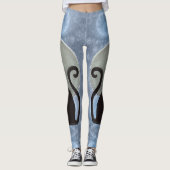 Leggings Whiskers au clair de lune : Chat Familier (Devant)