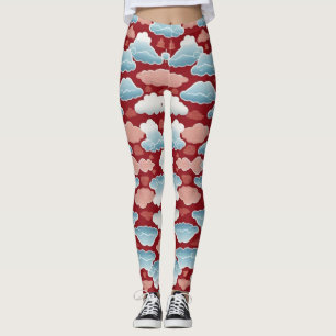 Leggings Whispers of the Heavens : Un Motif de nuage chinoi