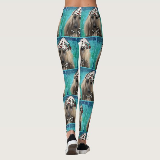 Leggings White Afghan Hound (Dos)