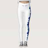 Leggings White Alaska State Flower Oubliez-moi les pattes (Devant)