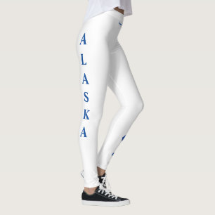 Leggings White Alaska State Flower Oubliez-moi les pattes