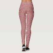 Leggings White Pied De Poule Houndstooth rouge (Dos)