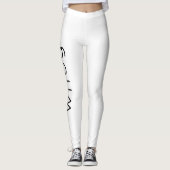 Leggings Wifey Femme Noir Blanc Moderne Design Personnalisé (Devant)