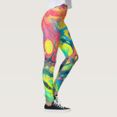 Leggings Wild Acrylic Fluide Art Abstract (Droite)
