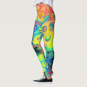 Leggings Wild Acrylic Fluide Art Abstract (Gauche)