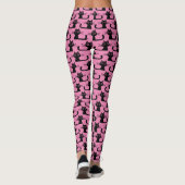 Leggings Wild et fou Chats Kitty Motif Funky Rose (Dos)