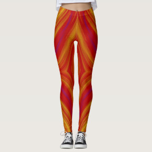 Leggings ~wild geel sinaasappel paars ~ Origineel