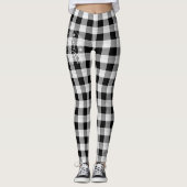 Leggings Wild Wonderful Christmas Black Buffalo Plaid ID604 (Devant)
