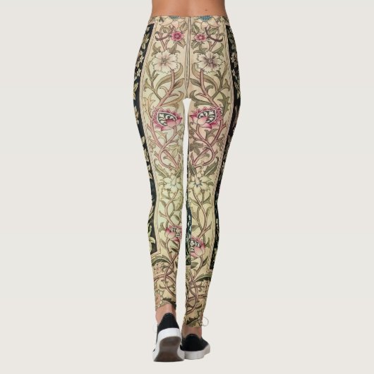 Leggings Willam Morris de beaux designs et créations, Vint (Dos)