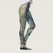 Leggings William Morris Acanthus Sage Fleur Floral Botaniqu (Droite)