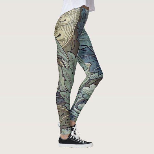 Leggings William Morris Acanthus Sage Fleur Floral Botaniqu (Droite)