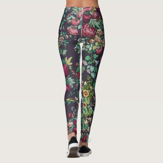 Leggings William Morris Art Nouveau Calico Chintz Motif (Dos)