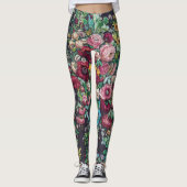Leggings William Morris Art Nouveau Calico Chintz Motif (Devant)