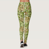 Leggings William Morris Chèvrefeuille Fleurs Vertes (Dos)