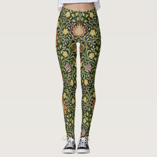 Leggings William Morris Conception botanique florale persan