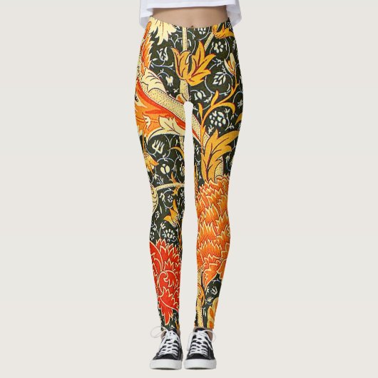 Leggings William Morris Cray Fond d'écran Motif (Devant)