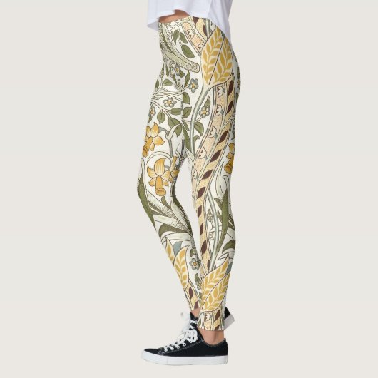 Leggings William Morris Daffodil Garden Flower Classic Bota (Gauche)
