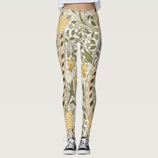 Leggings William Morris Daffodil Garden Flower Classic Bota (Devant)