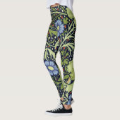 Leggings William Morris Fleur d'antiquité aux algues marine (Gauche)