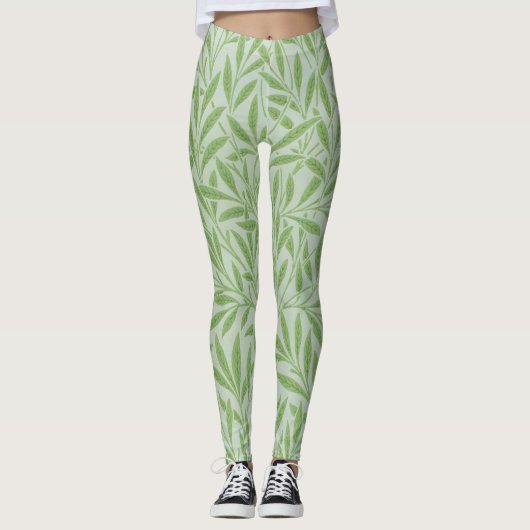 Leggings William Morris Fleur Willow Classic Green (Devant)