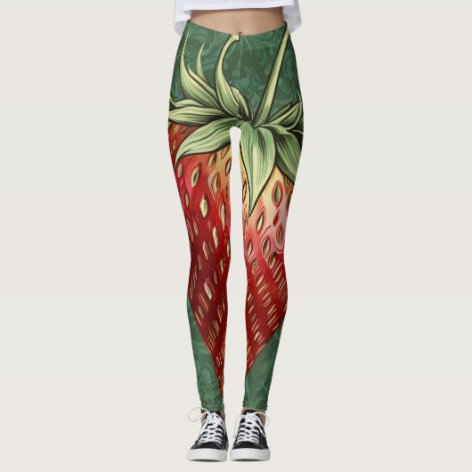 Leggings William Morris fraise (Devant)