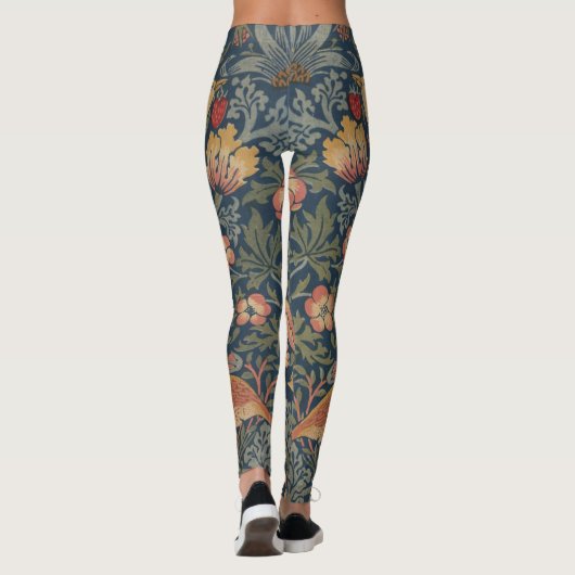 Leggings William Morris Fraise Voleurs Oiseaux (Dos)