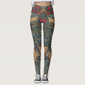 Leggings William Morris Fraise Voleurs Oiseaux (Devant)