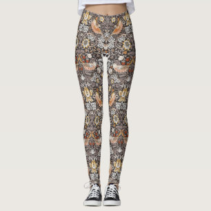 Leggings William Morris Fraise Voleuse Charbon Ochre