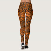 Leggings William Morris Frère Lapin Motif Noir Rust (Dos)