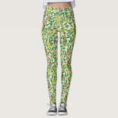 Leggings William Morris Fruit exotique, Citron jaune (Devant)